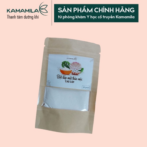 Bột Đắp Mặt Thảo Mộc Cao Cấp Kamamila - Hỗ trợ sẽ khít lỗ chân lông, ngừa thâm, làm sáng da, dưỡng ẩm Túi 20 gram