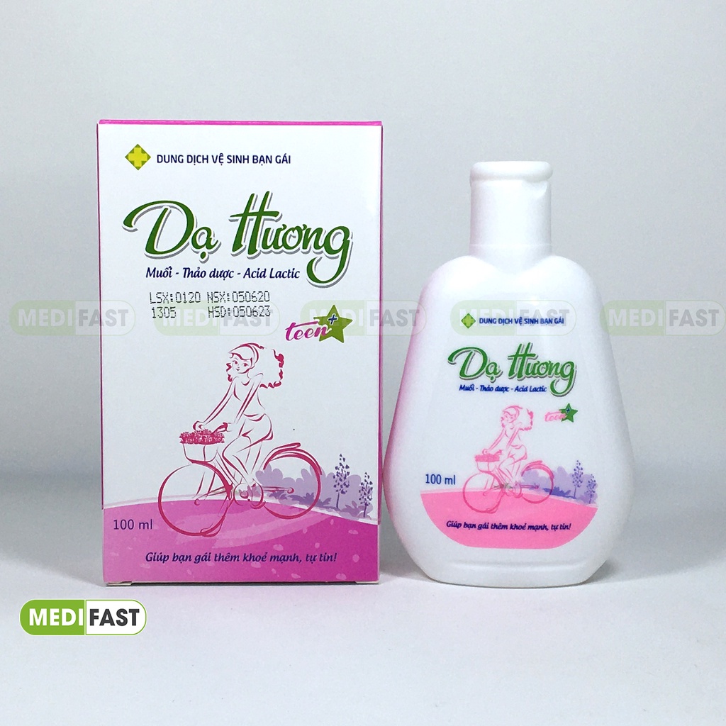 Dung dịch vệ sinh phụ nữ Dạ Hương chai 100ml mẫu mới làm sạch, khử mùi, dưỡng da, chống khô rát thành phần dược liệu
