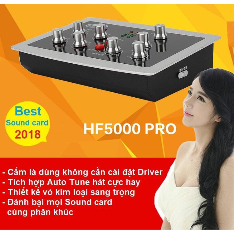 Sound card HF-5000 Pro Tích Hợp Bảo hành 12 tháng ST2S319