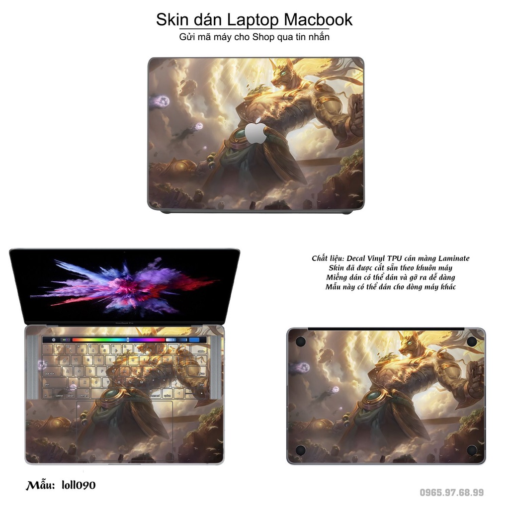 Skin dán Macbook mẫu Liên Minh Huyền Thoại (đã cắt sẵn, inbox mã máy cho shop)