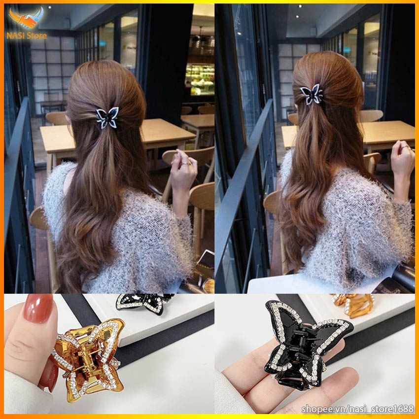 Kẹp càng cua Hàn Quốc hình bướm dễ thương, chất liệu cao cấp bền đẹp - kẹp tóc cute nữ - NASI Store