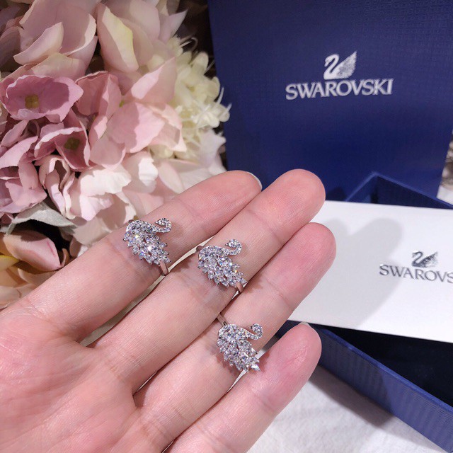 SWAROVSKI Nhẫn Bạc S925 Hình Thiên Nga Sang Trọng Cho Nữ