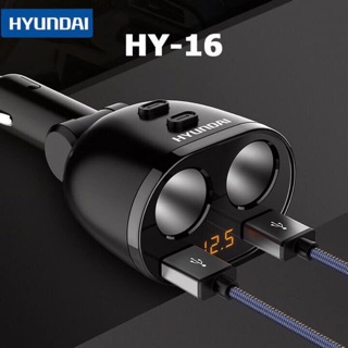Bộ chia tẩu xe hơi 2 cổng sạc usb, 2 tẩu huyndai hy16