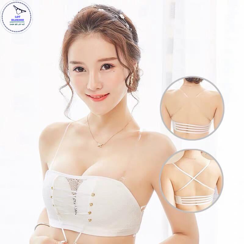 ÁO LÓT KHÔNG DÂY NÂNG NGỰC CHỐNG TỤT DÂY RÚT - CÚP REN RÚT