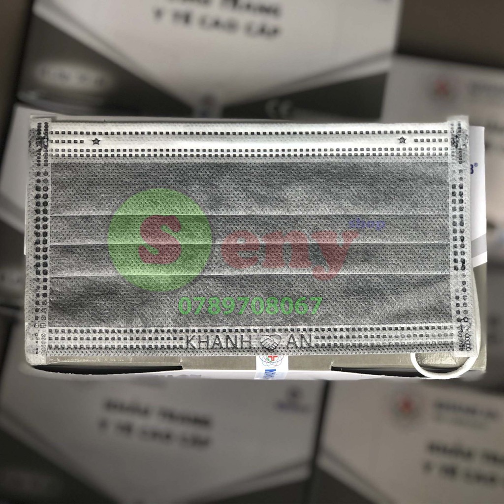 [Mã SKAMLTS7 giảm 10% đơn 150K] [Mã giảm 15K đơn 50K] Khẩu trang y tế 4 lớp màu xám Khánh An Hộp 50 cái | BigBuy360 - bigbuy360.vn