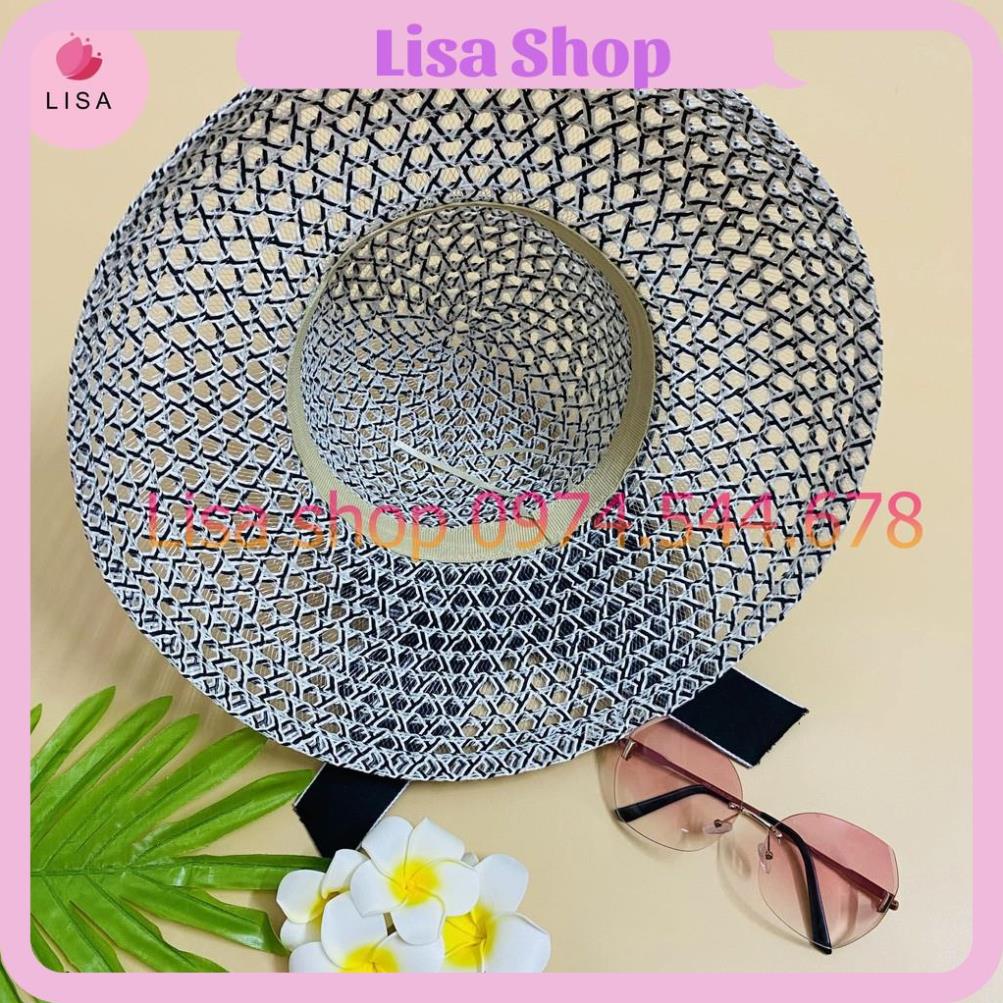 [HÀNG CAO CẤP]  Mũ đi biển, nón đi biển dáng lồng đèn, chất liệu lưới cước phối nơ mặt sau sang chảnh hot hit, M14