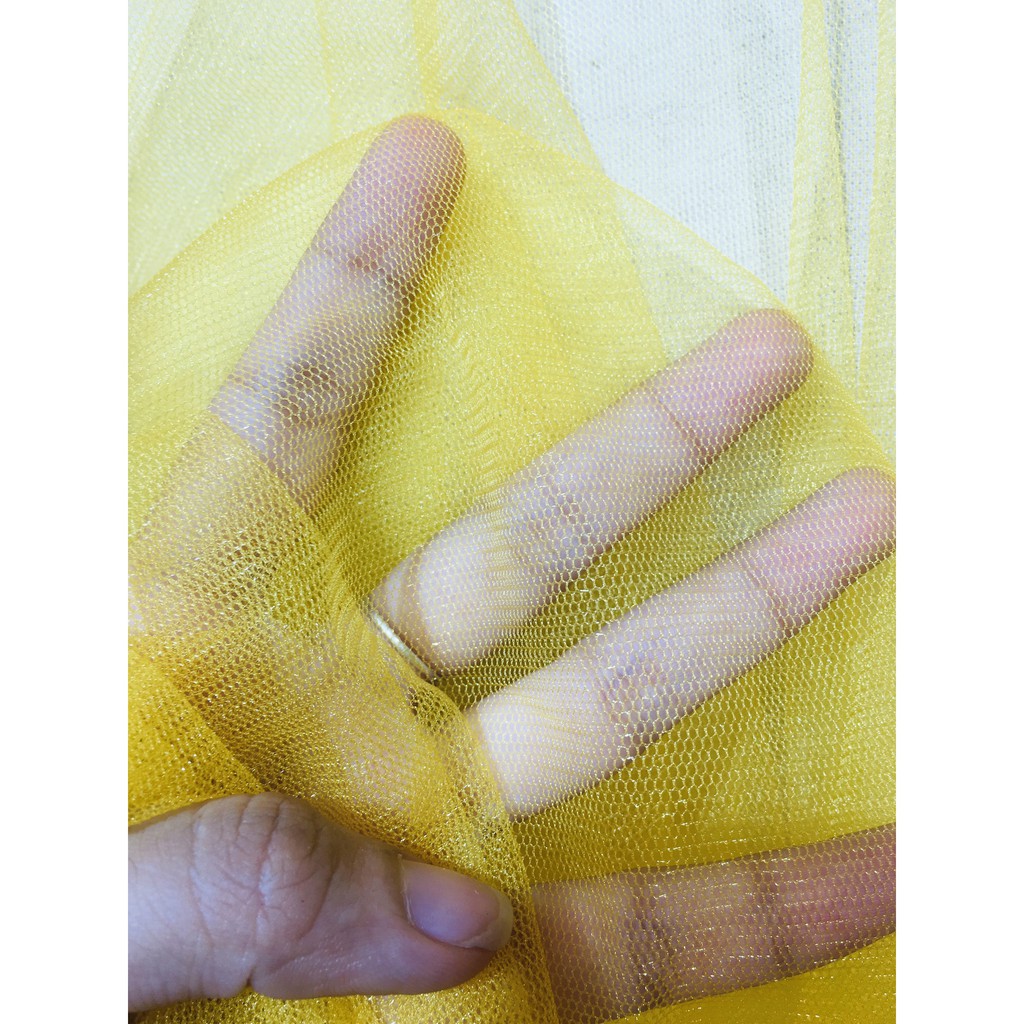 Vải Lưới màu vàng nghệ khổ 1,6m