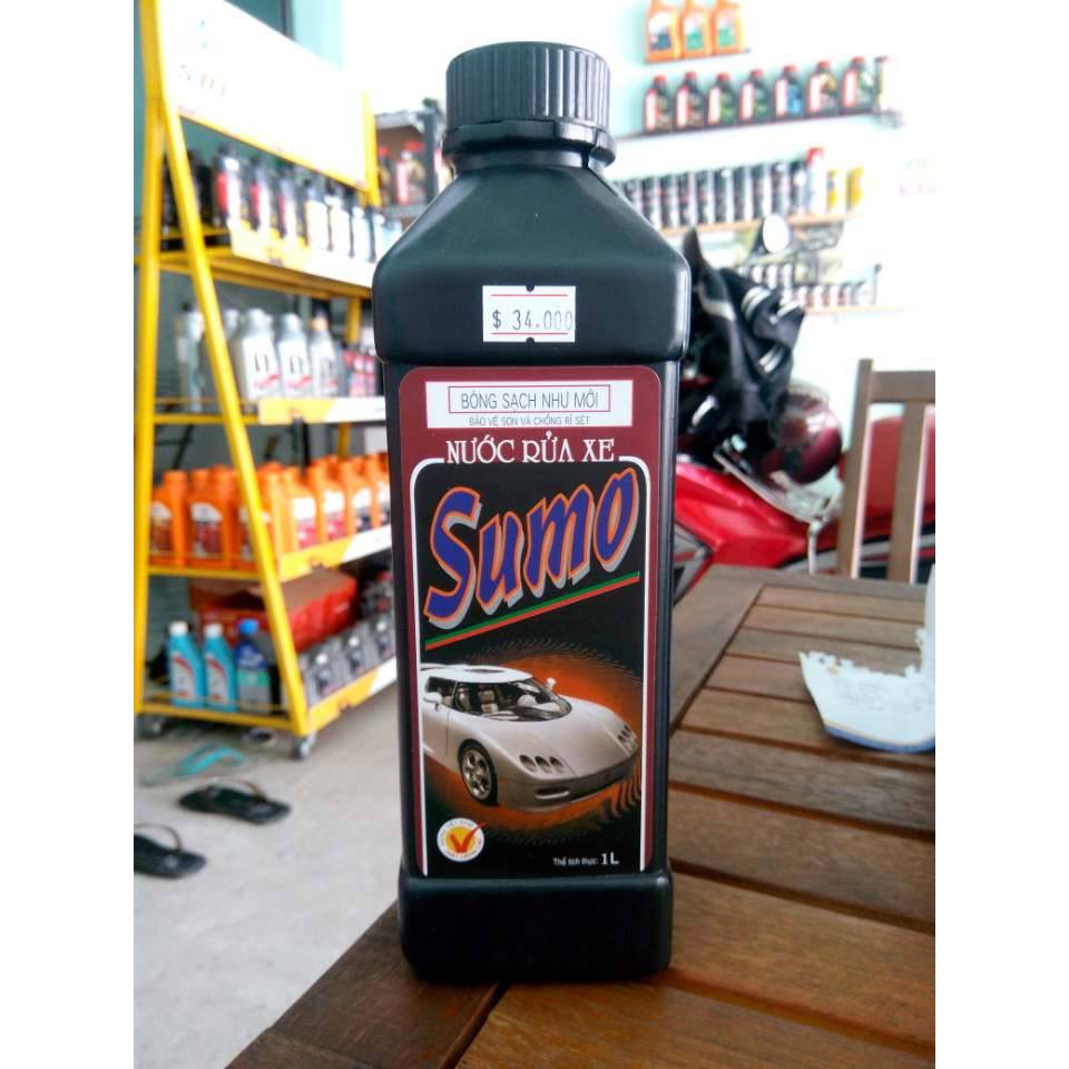 Nước rửa xe sumo Wash &amp; Wax 1L bảo vệ màu sơn giữ xe luôn mới Tahico