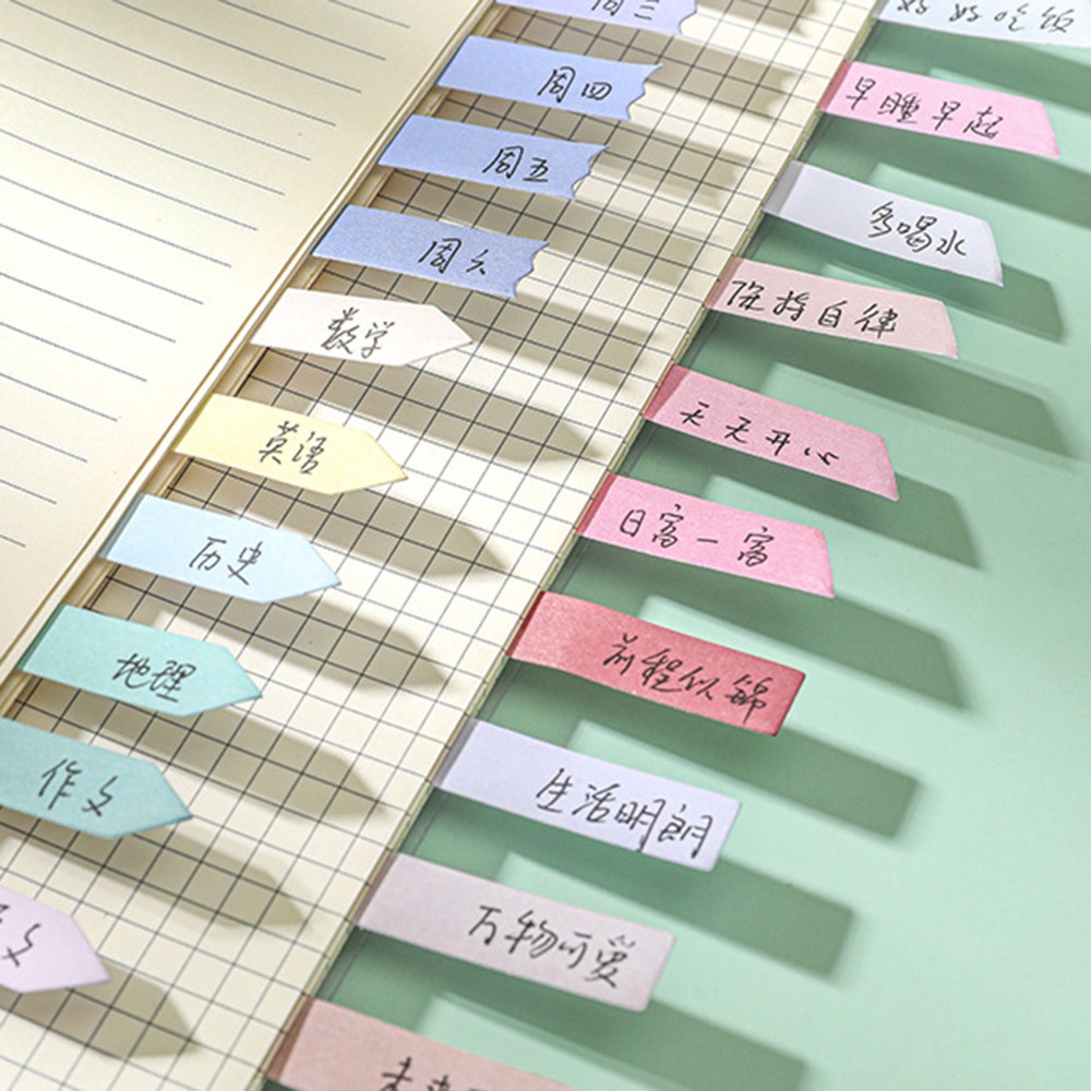 Bộ 120 /200 Giấy Dán Ghi Chú Nhiều Màu Sắc Cho Học Sinh/Văn Phòng