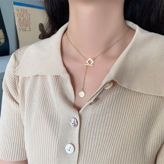 Vòng cổ mặt hình vuông thiết kế đơn giản thời trang cho nữ