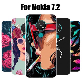 Ốp lưng Nokia 7.2 Trường hợp Silicone mềm TPU Back Cover Điện thoại Vỏ bọc Nokia7.2 Case