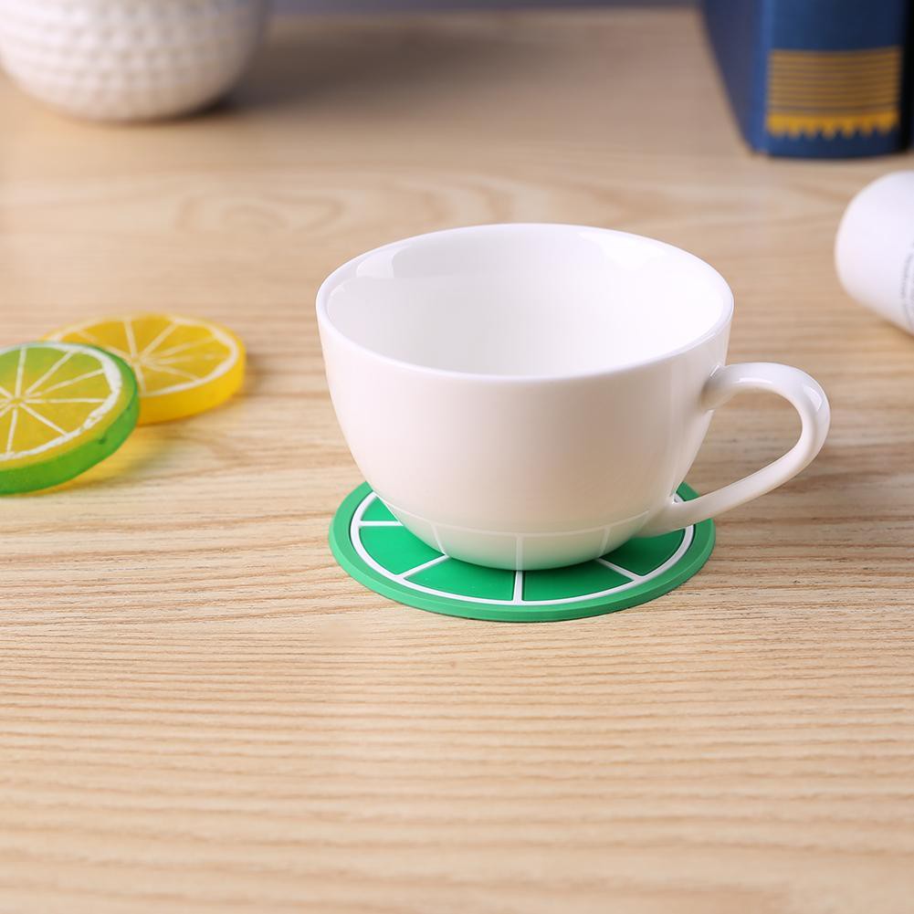 Đế lót ly silicon chống trượt hình trái cây dễ thương