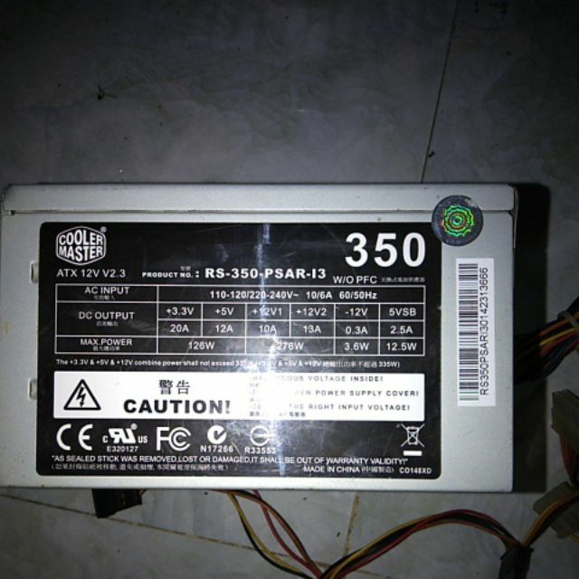 Nguồn cooler master 350w cst