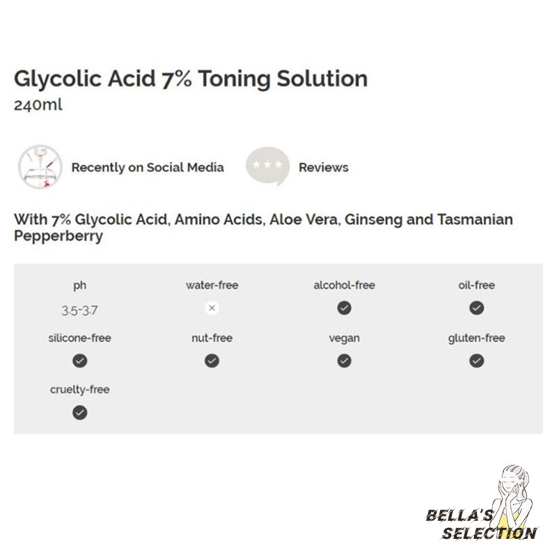 Toner tẩy da chết làm sạch Glycolic Acid 7% Toning Solution - The Ordinary | BigBuy360 - bigbuy360.vn