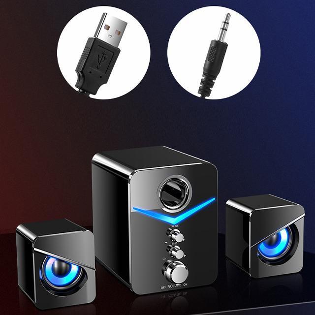 Loa Bluetooth, Loa Máy Tính Để Bàn D221 SUPER BASS Cực Đã, Có Đèn LEDn, Các Dòng Cho Laptop, Pc, Điện Thoại Đỉnh Cao