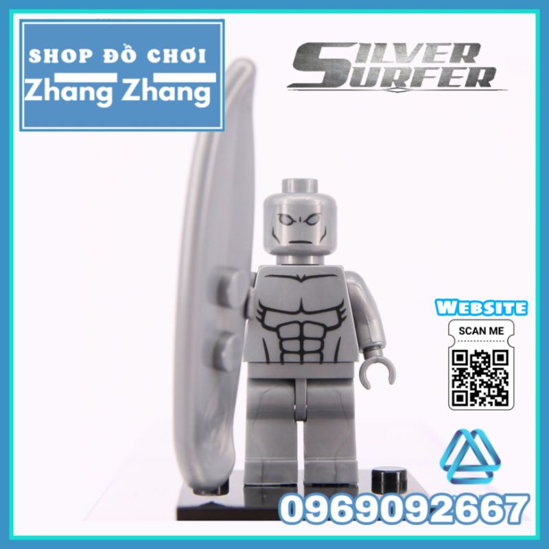 Đồ chơi Xếp hình Silver Surfer Norrin Radd siêu anh hùng Marvel Fantastic Four MiniFigures xinh Xh177