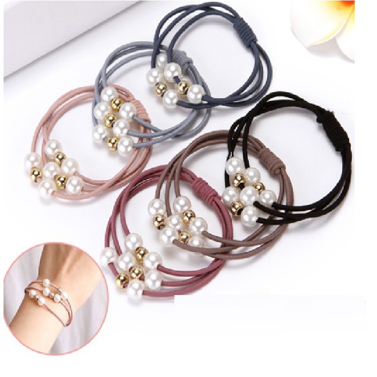 Buộc tóc (có thể làm vòng đeo tay) Handmade THT01 phong cách Hàn Quốc cho bạn gái thêm xinh
