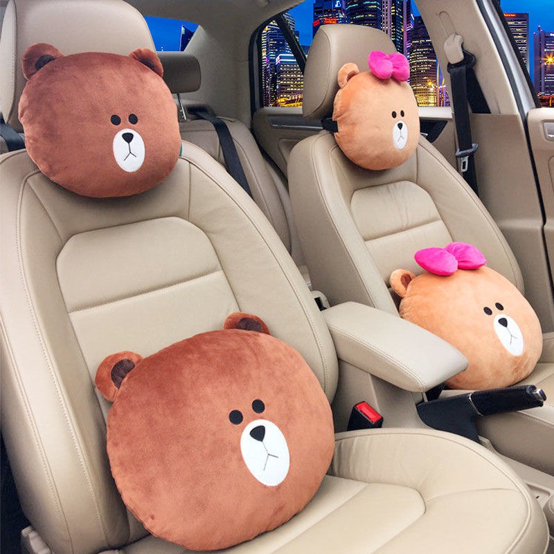 Cartoon car headrest cute neck pillow creative car pillow pillow car neck pillow waist couple couple models VPJ3