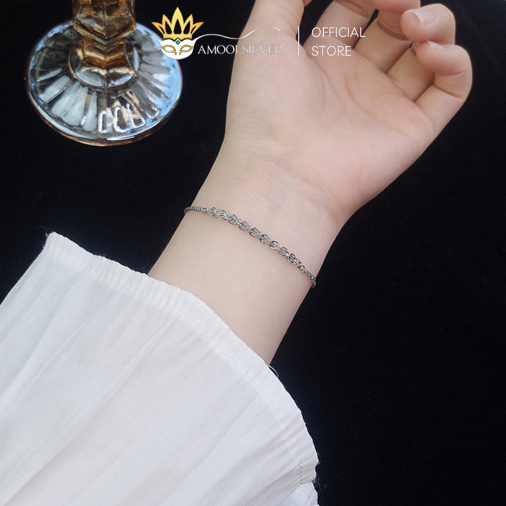 Lắc Tay Bạc S925 Dây Rút Đuôi Phụng Đính Đá Cao Cấp - Amooi Silver AT32