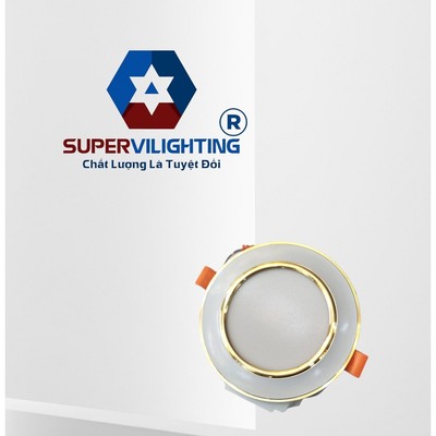 Đèn âm trần, SuperVilighting, MS ATĐ-9W, Công suất  9W -12W Lỗ khoét D110, Điện áp 220v CRI>90,RA>80, Bảo hành 24 tháng