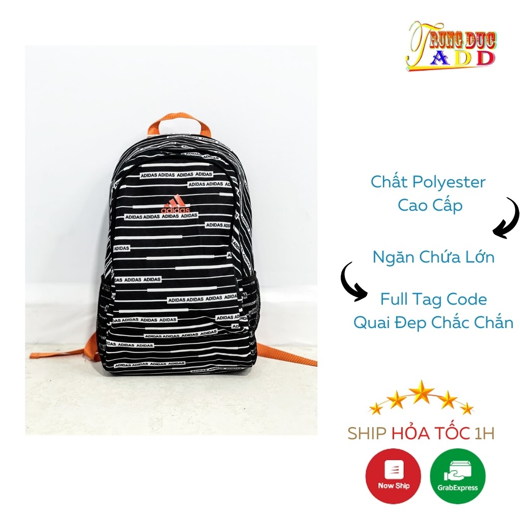 Balo adidas size 30 x 16 x 46cm full tag code chất polyester cao cấp ngăn chứa - Trungducadidas