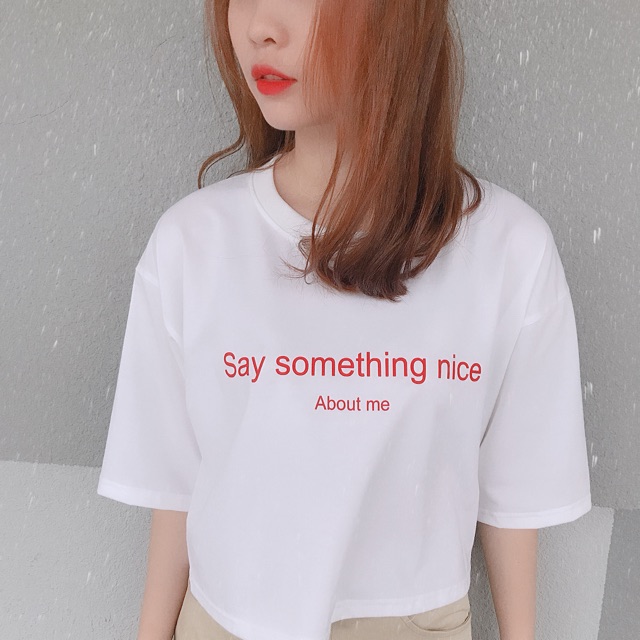 Áo Croptop Say SomeThing