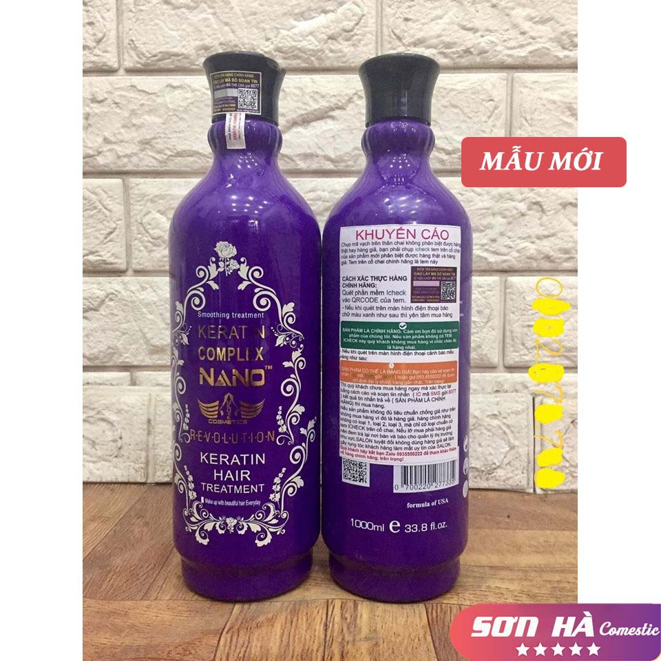 HẤP PHỤC HỒI TÓC KERATIN COMPLEX NANO TÍM | PHỤC HỒI TÓC HỎNG NÁT | CHÍNH HÃNG | 1000ML