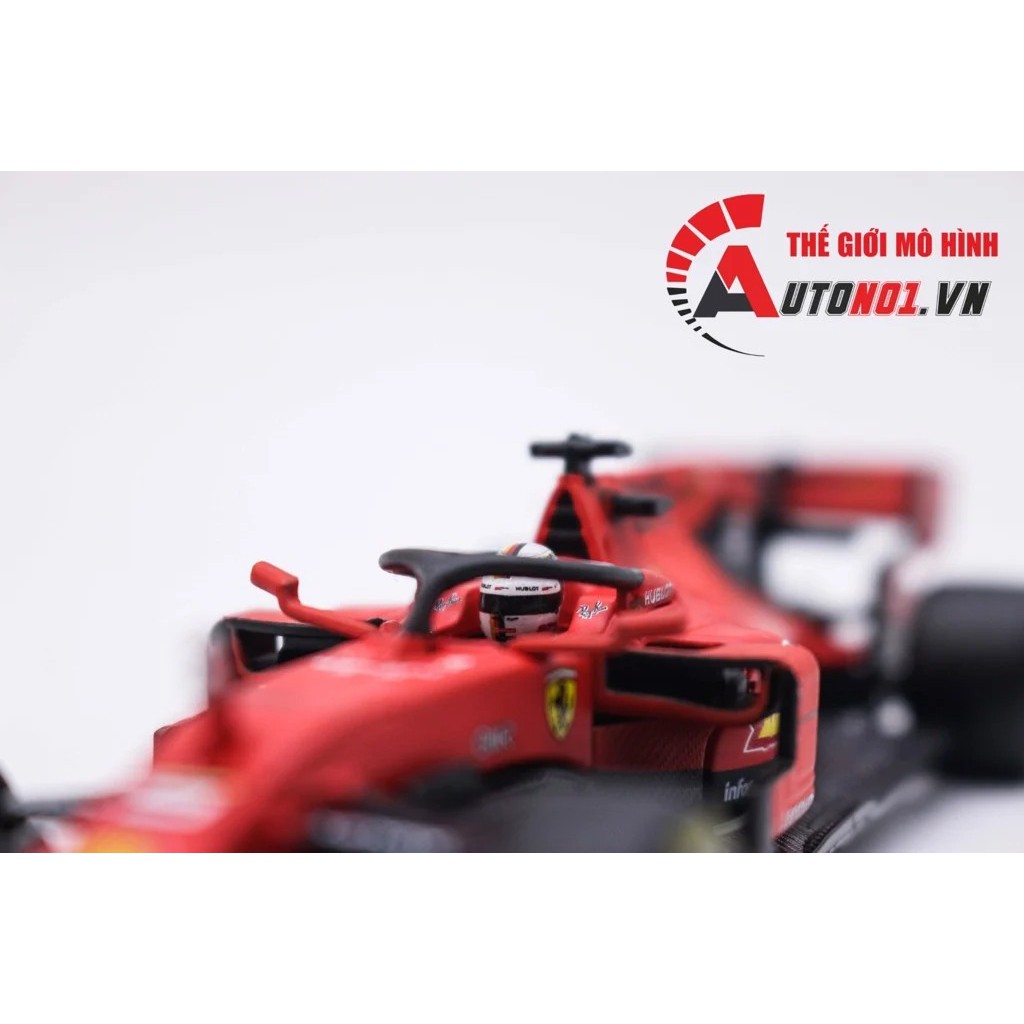 MÔ HÌNH XE F1 FERRARI SF90 #5 2019 HỘP MICA 1:43 BBURAGO 7545