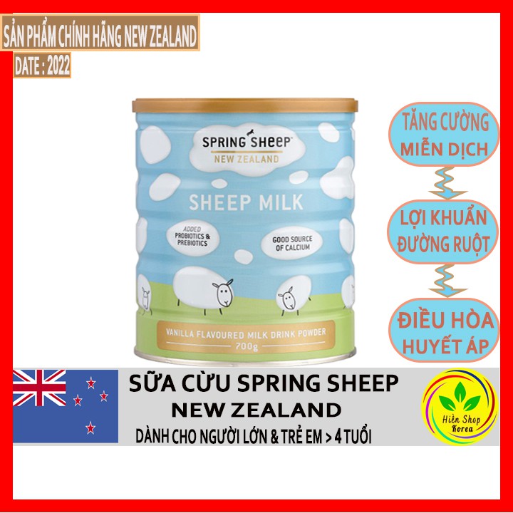 Sữa cừu spring sheep 700Gr dùng cho người lớn và bé Trên 4 tuổi