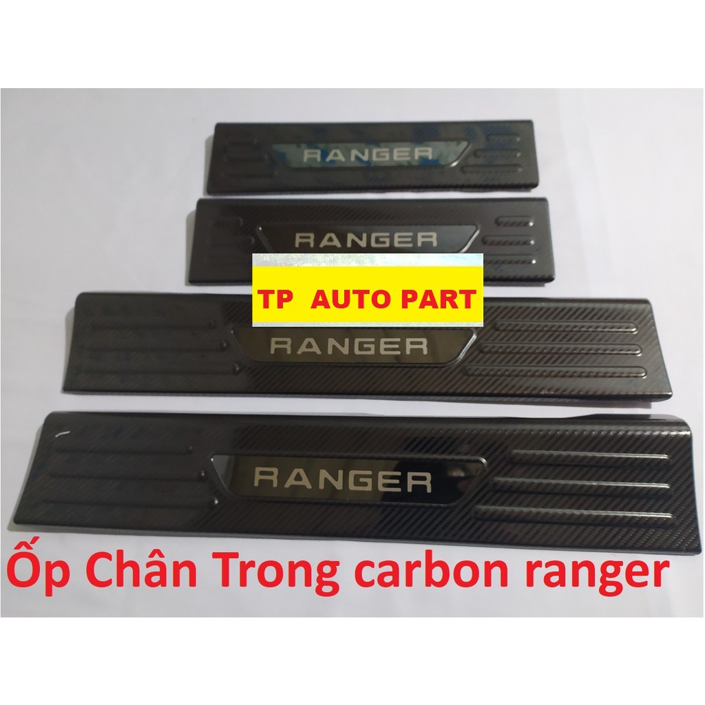 Bộ Ốp Bậc Bước Chân Carbon Ford Ranger 2016-2020