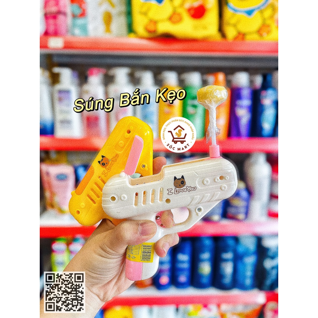 Súng kẹo Mút, Có kẹo làm súng nước sau khi ăn. ⚡Tuyệt Vời, thỏa sáng tạo⚡ Candy Gun,Candy Toys.