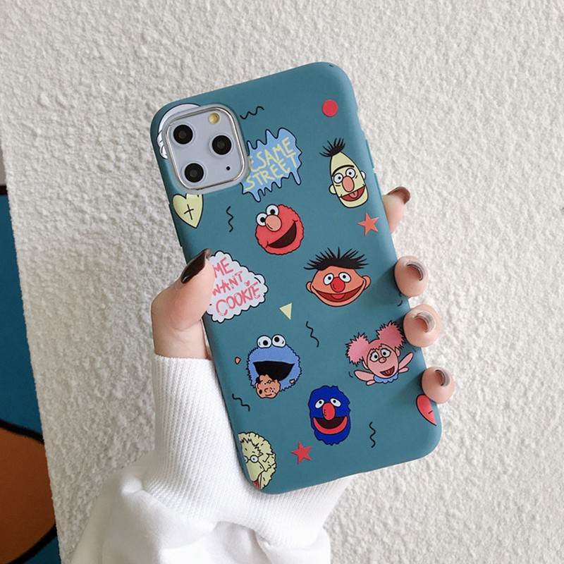 Ốp điện thoại silicone mềm phong cách phim Sesame Street dễ thương cho iPhone 11 Pro Max XS XR X iPhone 6 6s 7 8 Plus | BigBuy360 - bigbuy360.vn