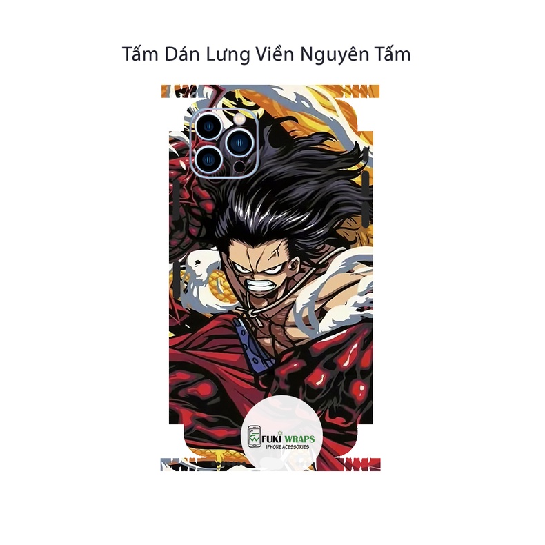 Tấm dán Skin Mặt Sau Luffy MS01 FULL VIỀN Dành Cho 13prm , 12prm , 11prm , x , xsm , ip11 , ip12 , ip13 - FukiShop