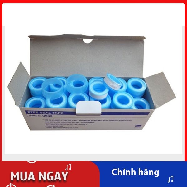 Keo lụa TOMBO hộp 60 cuộn băng keo tan quấn ron uống nước Malaysia 500g