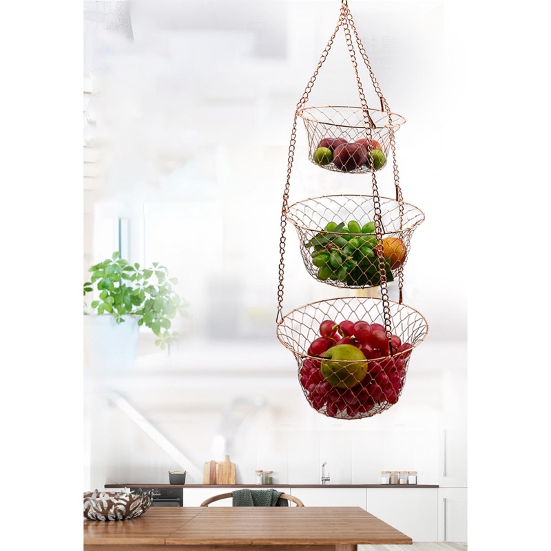 Rổ Đựng Trái Cây 3 Tầng Phong Cách Bắc Âu
