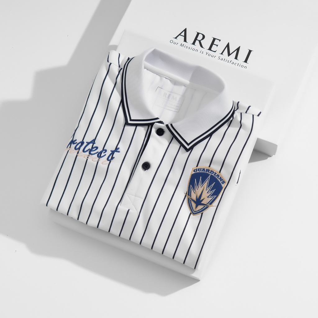 Áo Polo nam phối dọc GUARDIAN vải cá sấu Cotton, chuẩn form, thiết kế theo phong cách sang trọng lịch lãm AREMI APL0004 | BigBuy360 - bigbuy360.vn