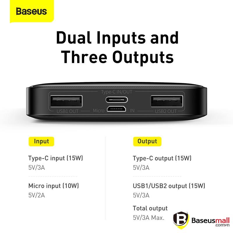 [Mã 155ELSALE giảm 7% đơn 300K] Baseus -BaseusMall VN Pin sạc dự phòng Baseus Bipow Digital Display Power Bank - 15W