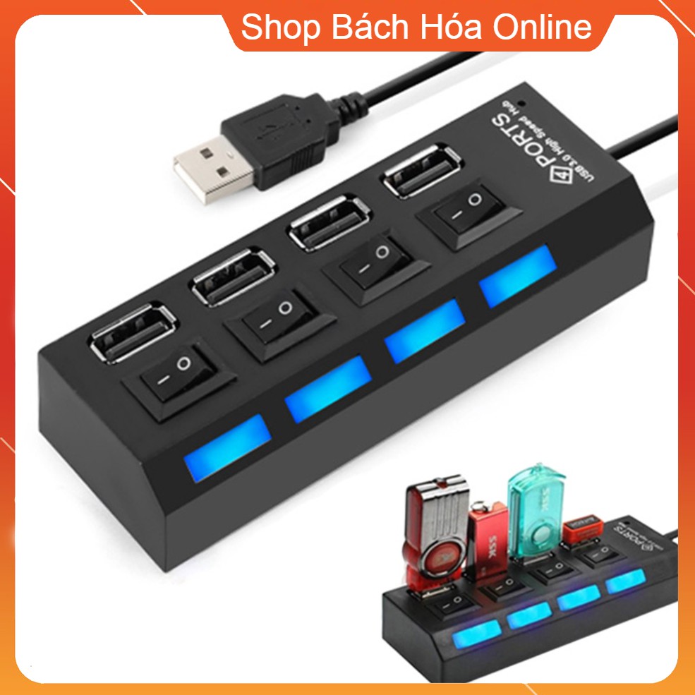 Ổ CẮM USB 4 CỔNG CÓ CÔNG TẮC