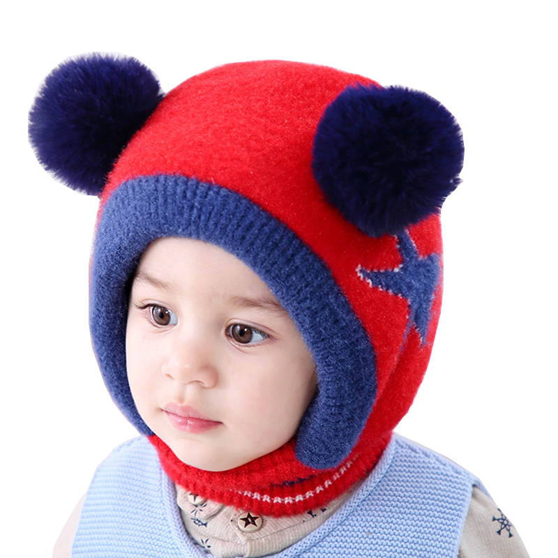 Thick woolen hat, windproof, autumn and winter fashion for children