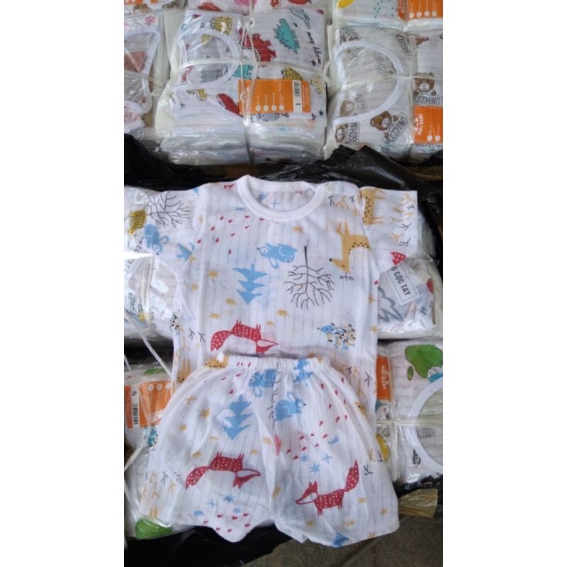 Bộ quần áo cotton giấy cho bé 0-14kg