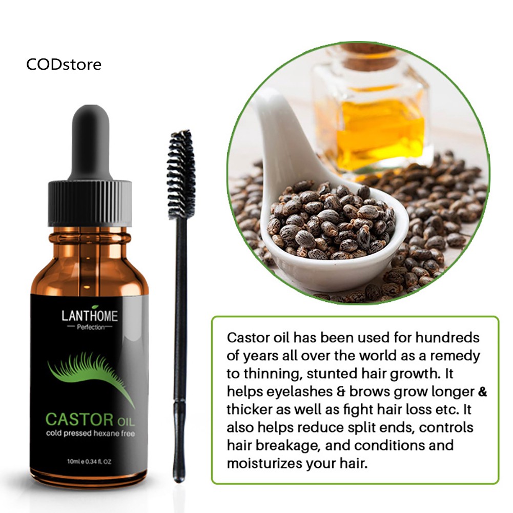 Dầu thầu dầu LANTHOME dưỡng mi dài và dày hiệu quả 10ml kèm cọ chuốt mi | BigBuy360 - bigbuy360.vn