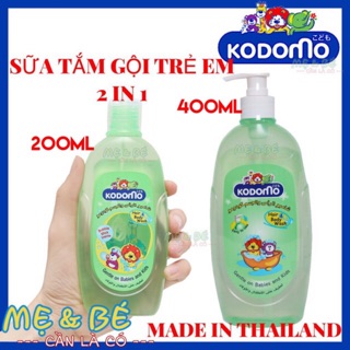 Sữa Tắm Gội Cho Bé 2 in 1 Kodomo Thái Lan 200ml/400ml ( dùng cho bé sơ sinh, không cay )