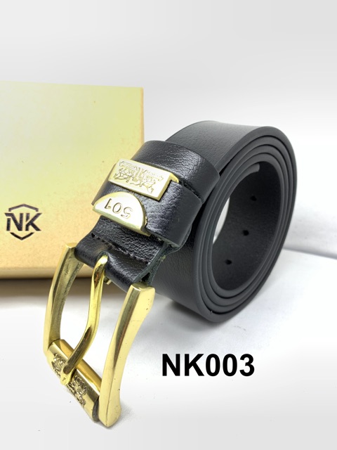 Thắt lưng da NIKA 1 lớp bản 37mm khoá đồng (NK003) tặng đục lỗ | BigBuy360 - bigbuy360.vn