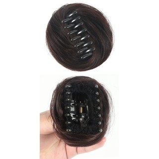 TÓC GIẢ BÚI TRÒN MINI DẠNG KẸP