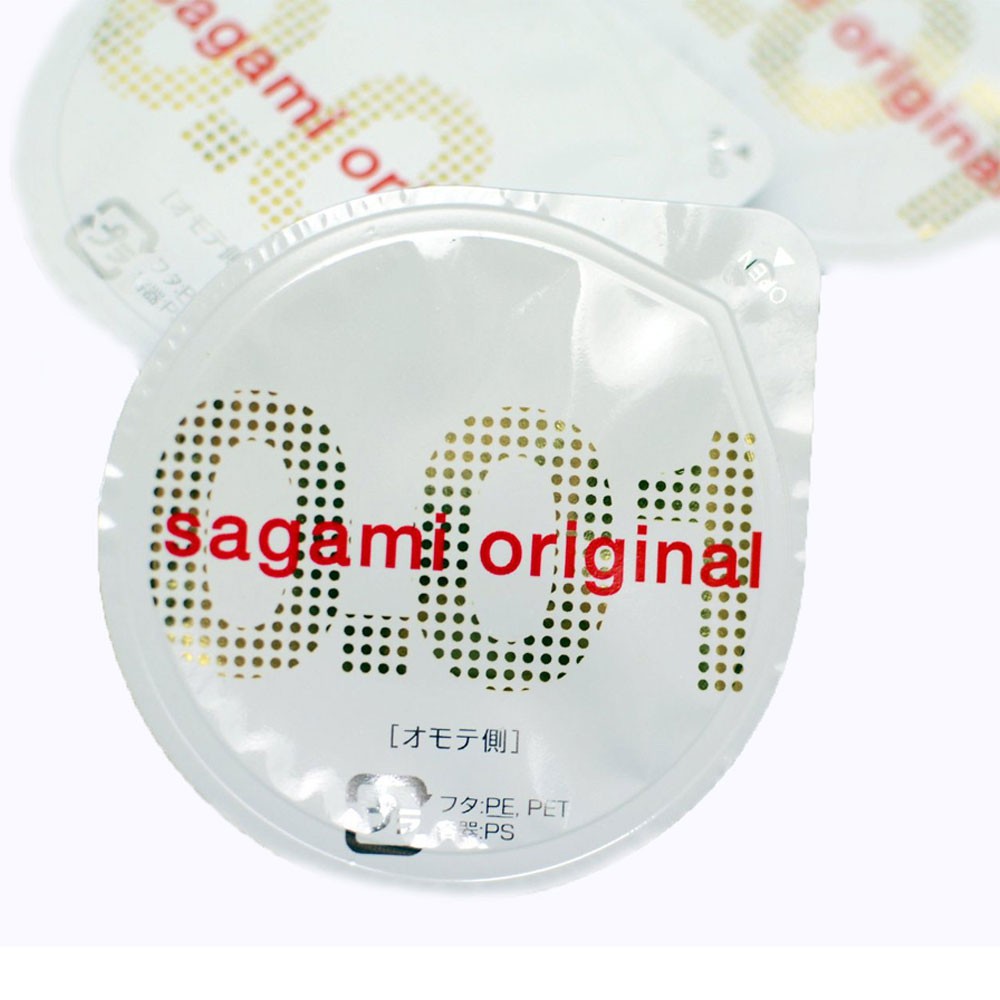 1 chiếc Bao cao su Sagami Original 0.01 mỏng nhất thế giới 0.01 mm - nhập khẩu Nhật Bản