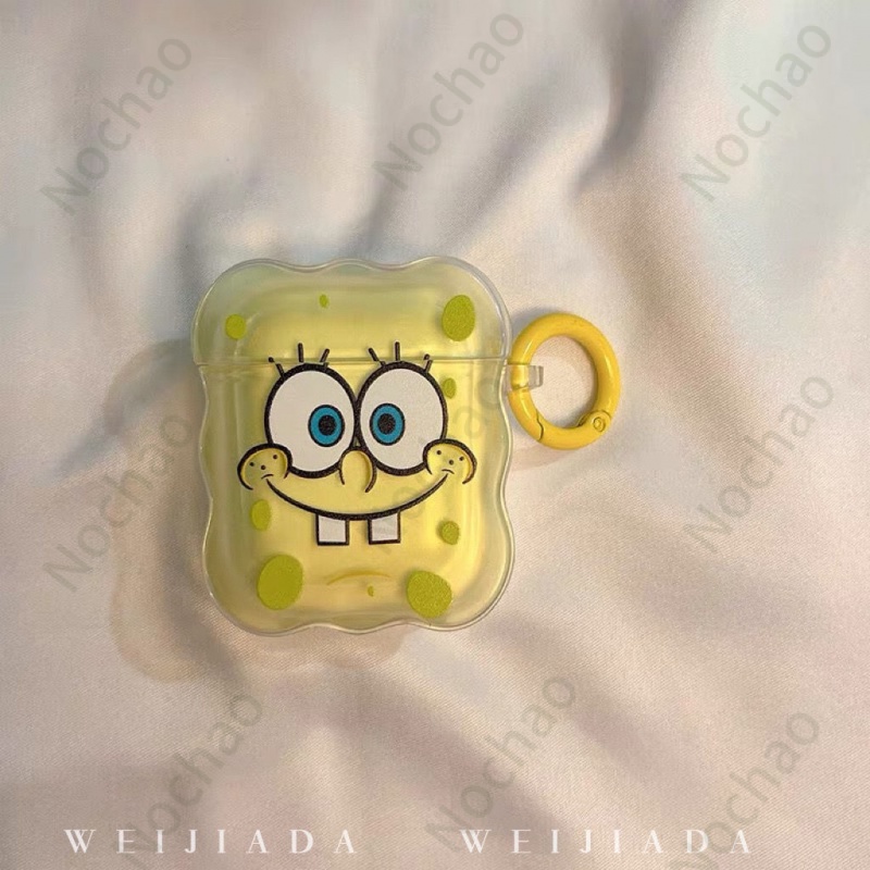 Vỏ Bảo Vệ Hộp Sạc Tai Nghe airpods2 airpods3 Pro 3rd Generation 2 Bluetooth Bằng Silicon Hình SpongeBob Dễ Thương