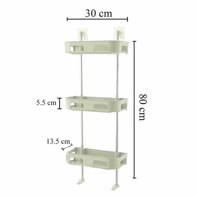 Kệ đa năng nhà bếp, nhà tắm 2 tầng 3 tầng dán tường tiện dụng