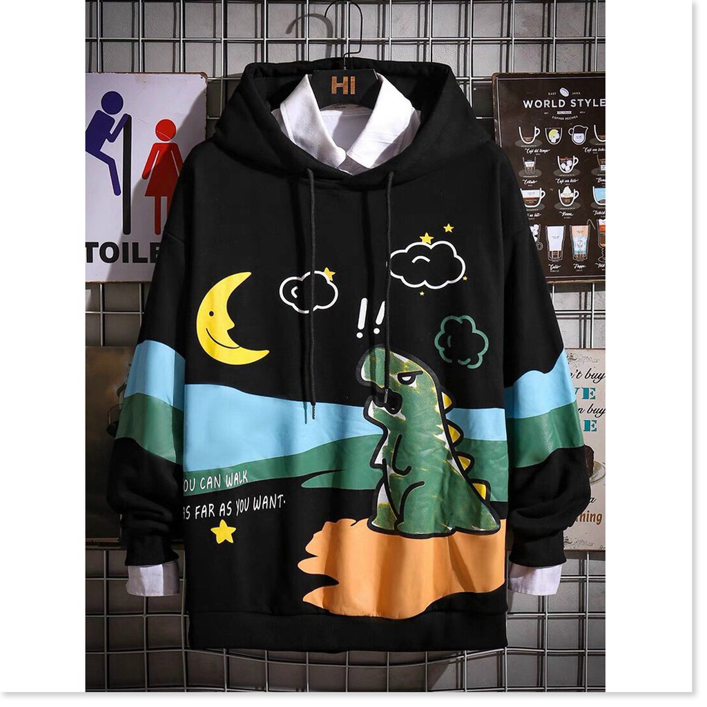 ÁO KHOÁC NỈ HODDIES KHỦNG LONG PHONG CÁCH THỜI TRANG HOT 4 MÙA 2021 KOKO MI STORE