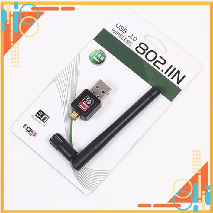 🎯XẢ LỖ🎯 USB Thu Bắt Sóng Wifi 802.11 150Mbps Có Ăngten | BigBuy360 - bigbuy360.vn