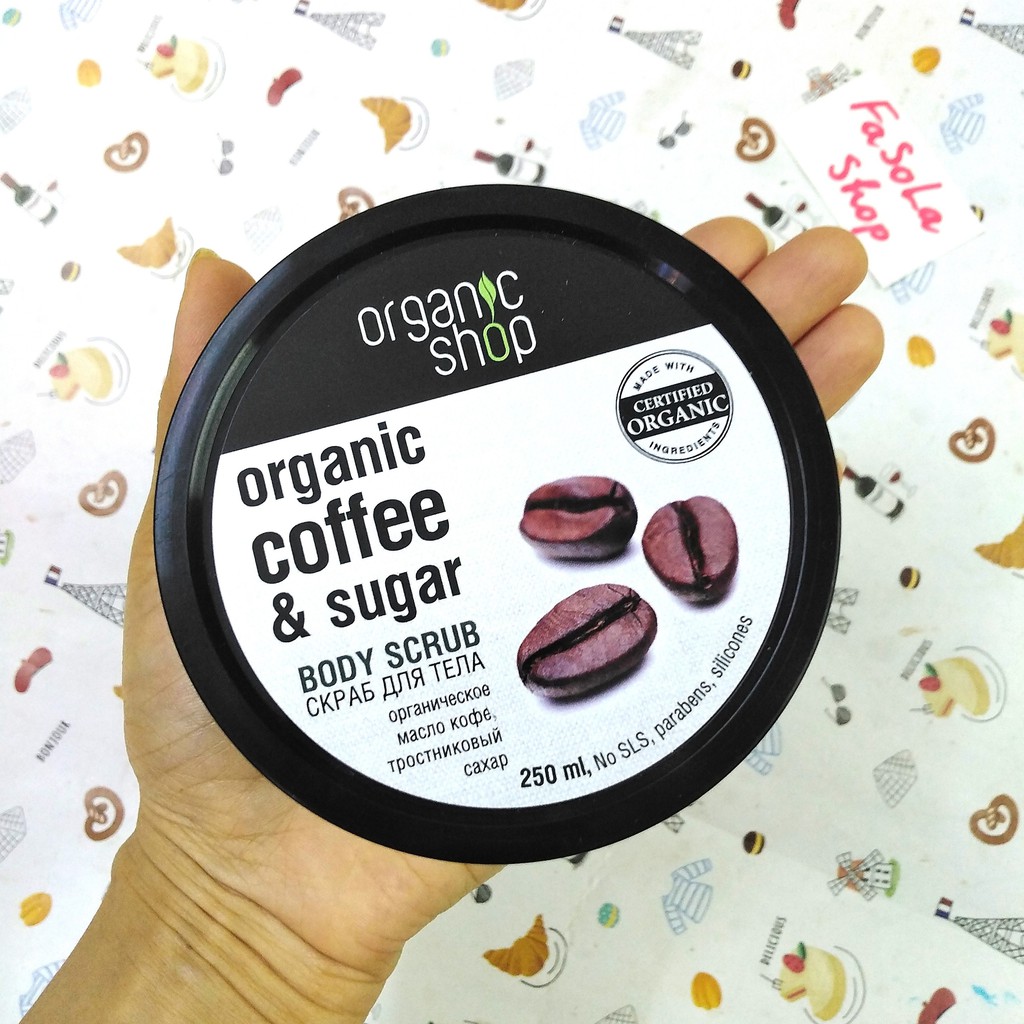 Tẩy da chết ORGANIC SHOP COFFEE SUGAR BODY SCRUB toàn thân